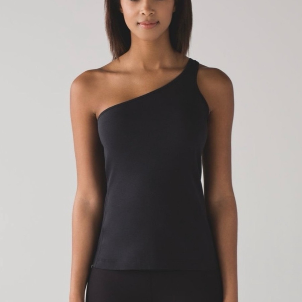 Lululemon Black Cold Shoulder Tank Top